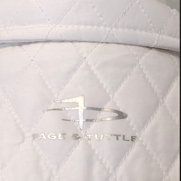 Page & Tuttle White Full Zip Quilted Vest Size Medium - Picture 5 of 7